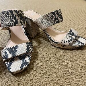 BP Snakeskin Print Heels